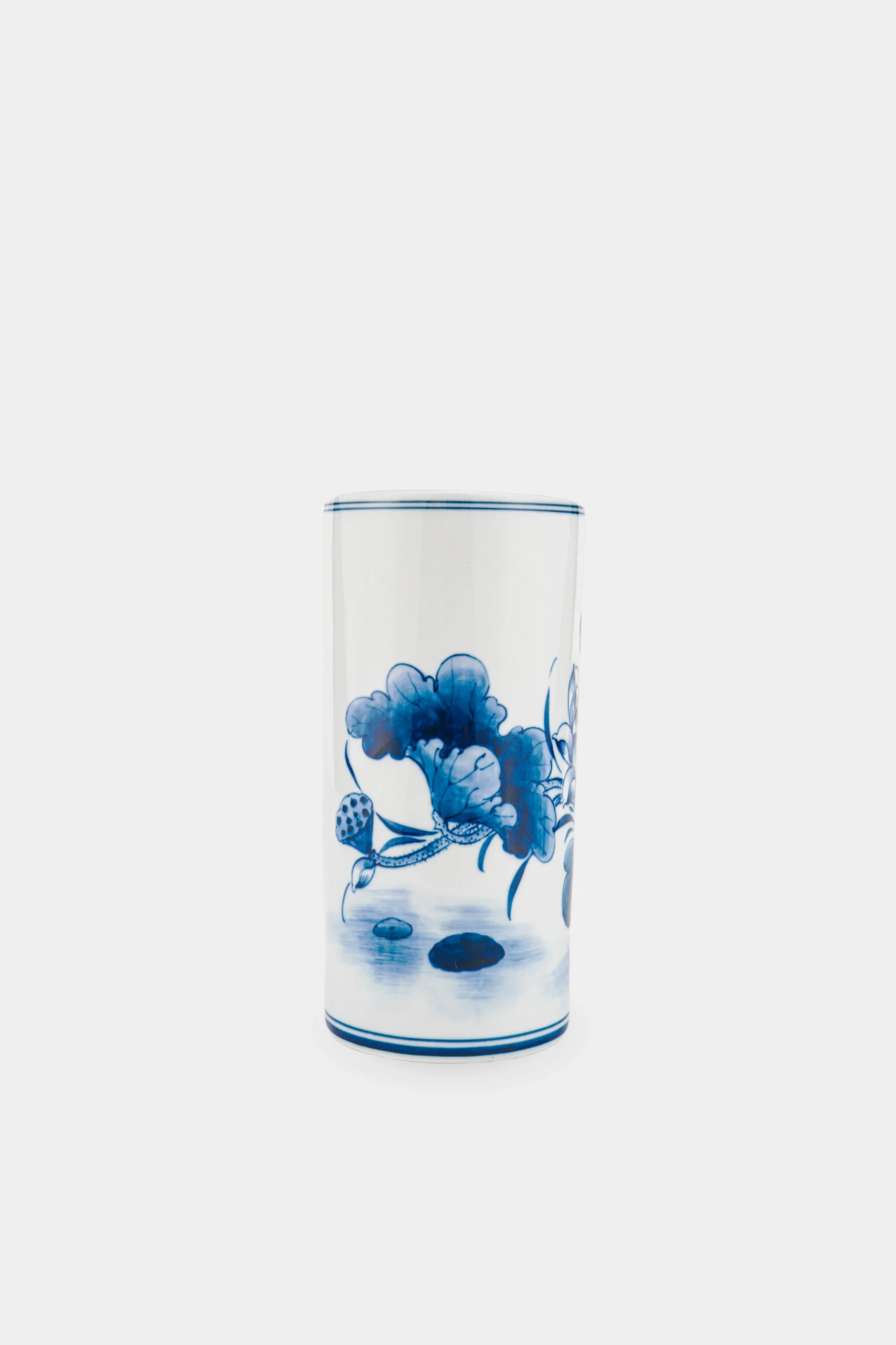 Ống hương trụ Lam Huế Sen Bạch Ngọc - Image 3
