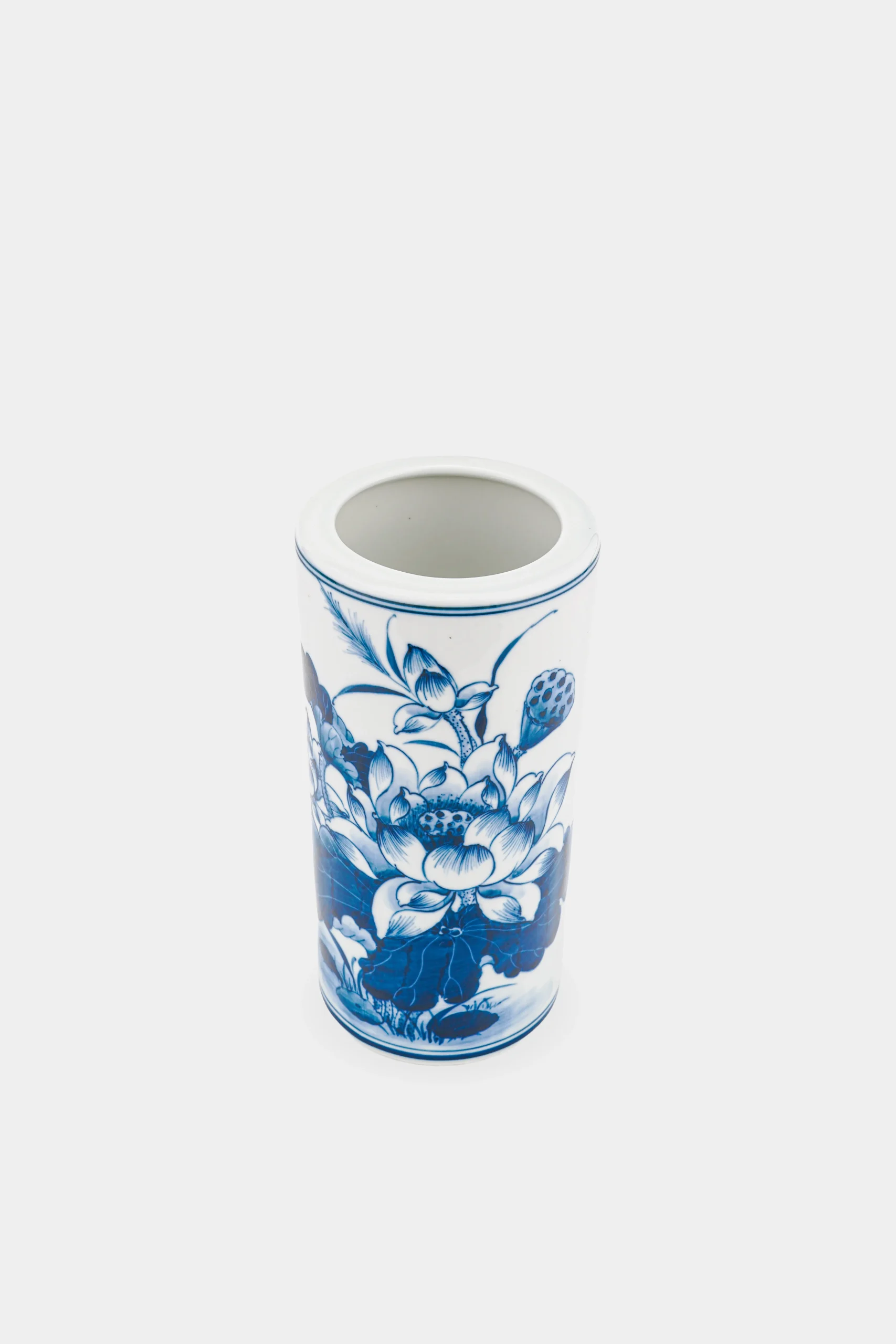 Ống hương trụ Lam Huế Sen Bạch Ngọc - Image 4