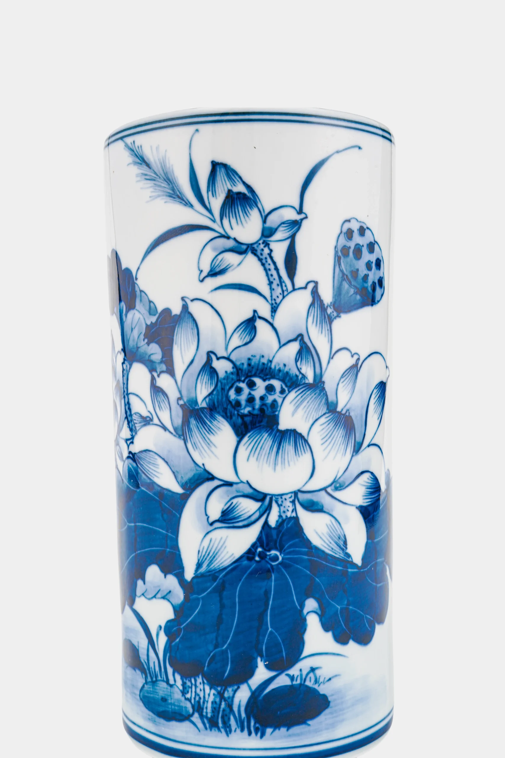 Ống hương trụ Lam Huế Sen Bạch Ngọc - Image 5