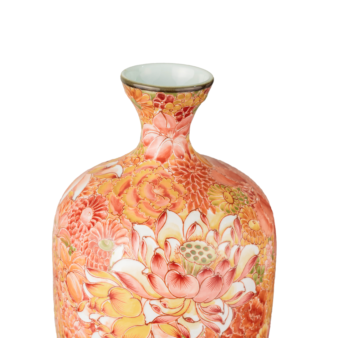 Bình cát tường Đa sắc Bách hoa Phấn Hồng - Image 4