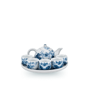 Bộ trà thờ Lam Huế Sen (LE)