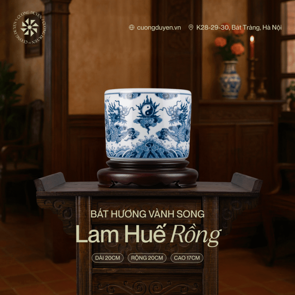 Bát hương - Bộ đồ thờ Phúc Lộc Thọ