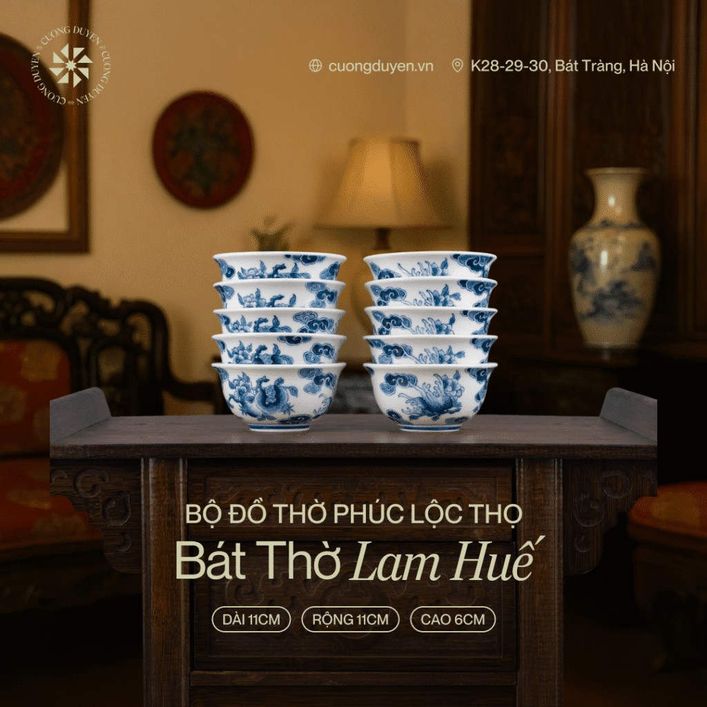 Bát thờ - Bộ đồ thờ Phúc Lộc Thọ