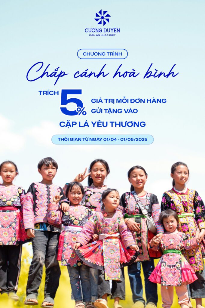 Chắp cánh hòa bình - Trích 5% giá trị đơn hàng vào quỹ Cặp Lá Yêu Thương