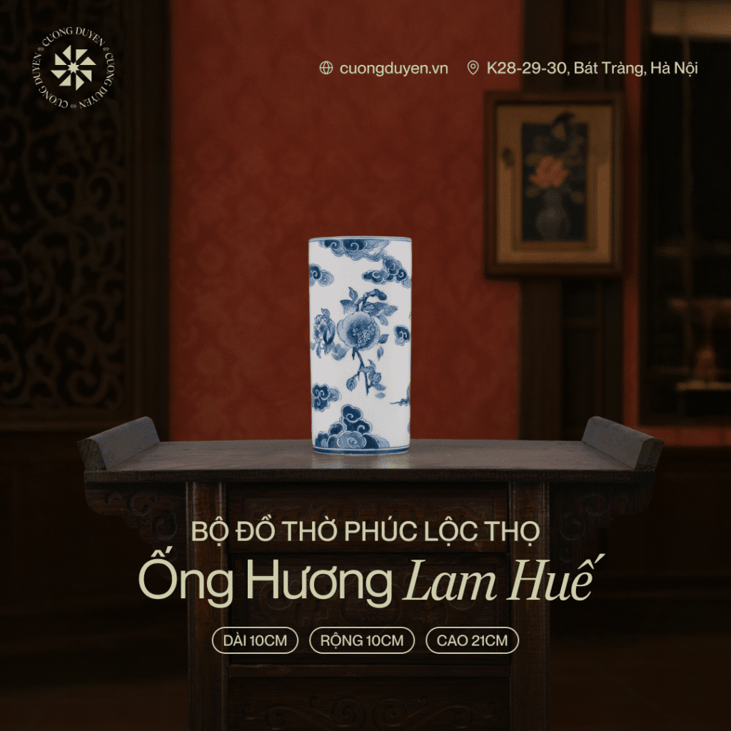 Ống Hương - Bộ đồ thờ Phúc Lộc Thọ