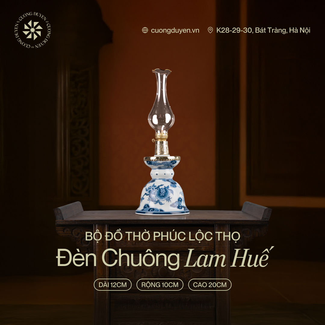 Đèn dầu - Bộ đồ thờ Phúc Lộc Thọ