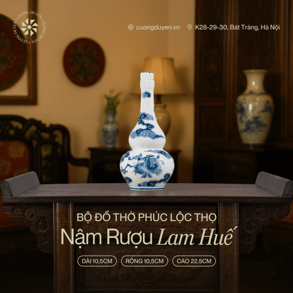 Nậm Rượu - Bộ đồ thờ Phúc Lộc Thọ