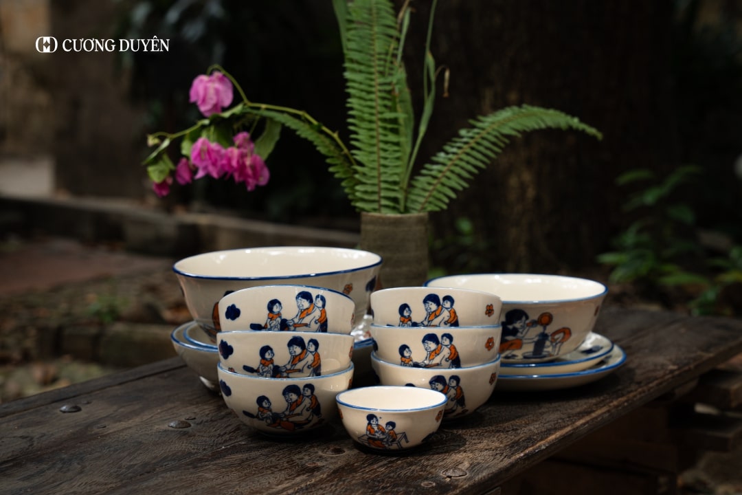 bộ đồ ăn gốm sứ