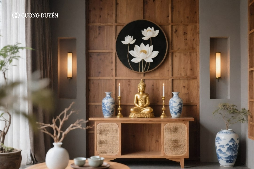 sắp xếp bàn thờ đúng cách