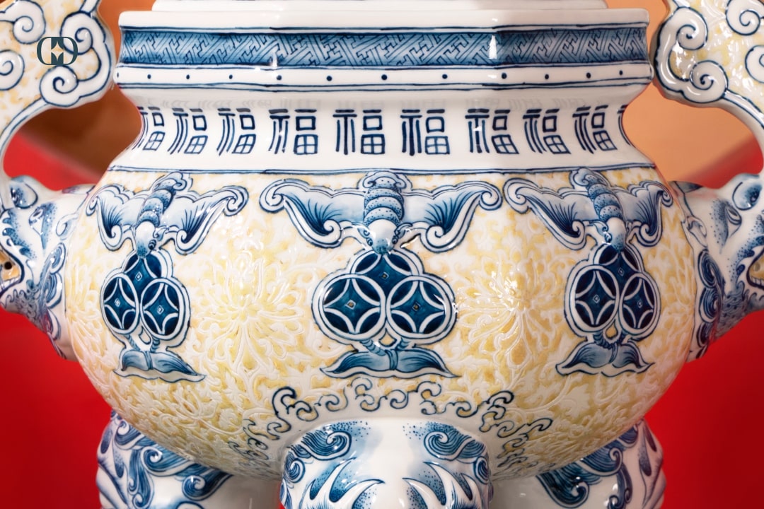 Bộ Đỉnh Hạc Gốm Sứ