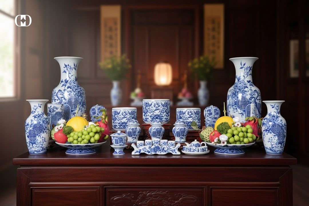 bộ đồ thờ bát tràng