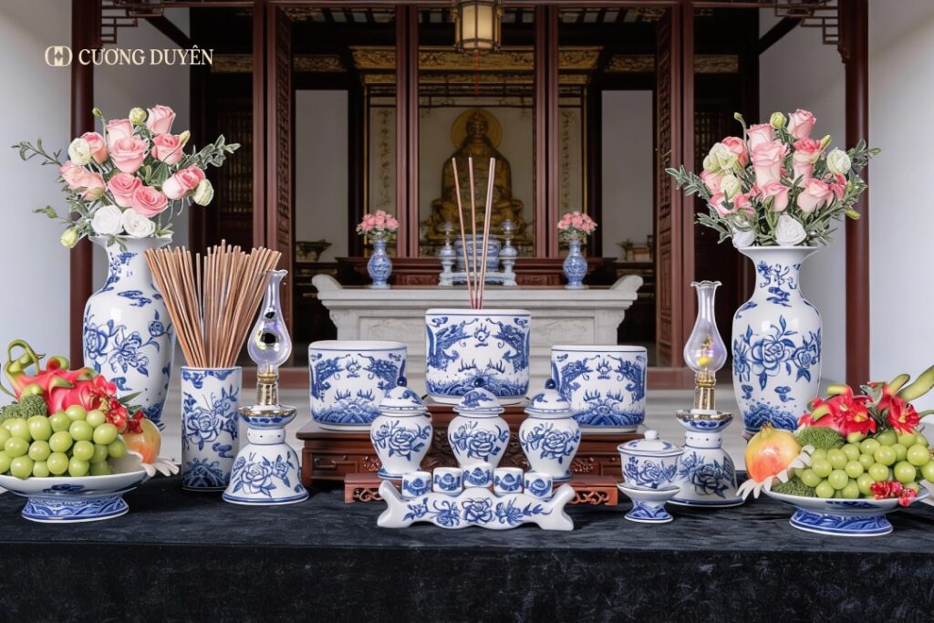 bộ đồ thờ trà long