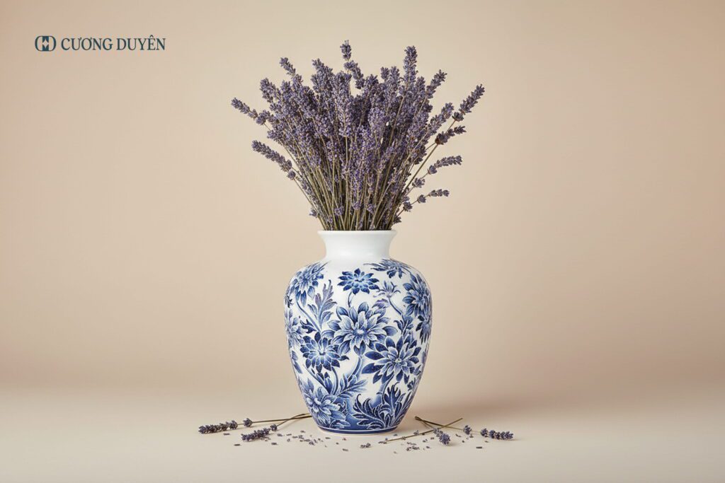 bình cắm hoa lavender khô