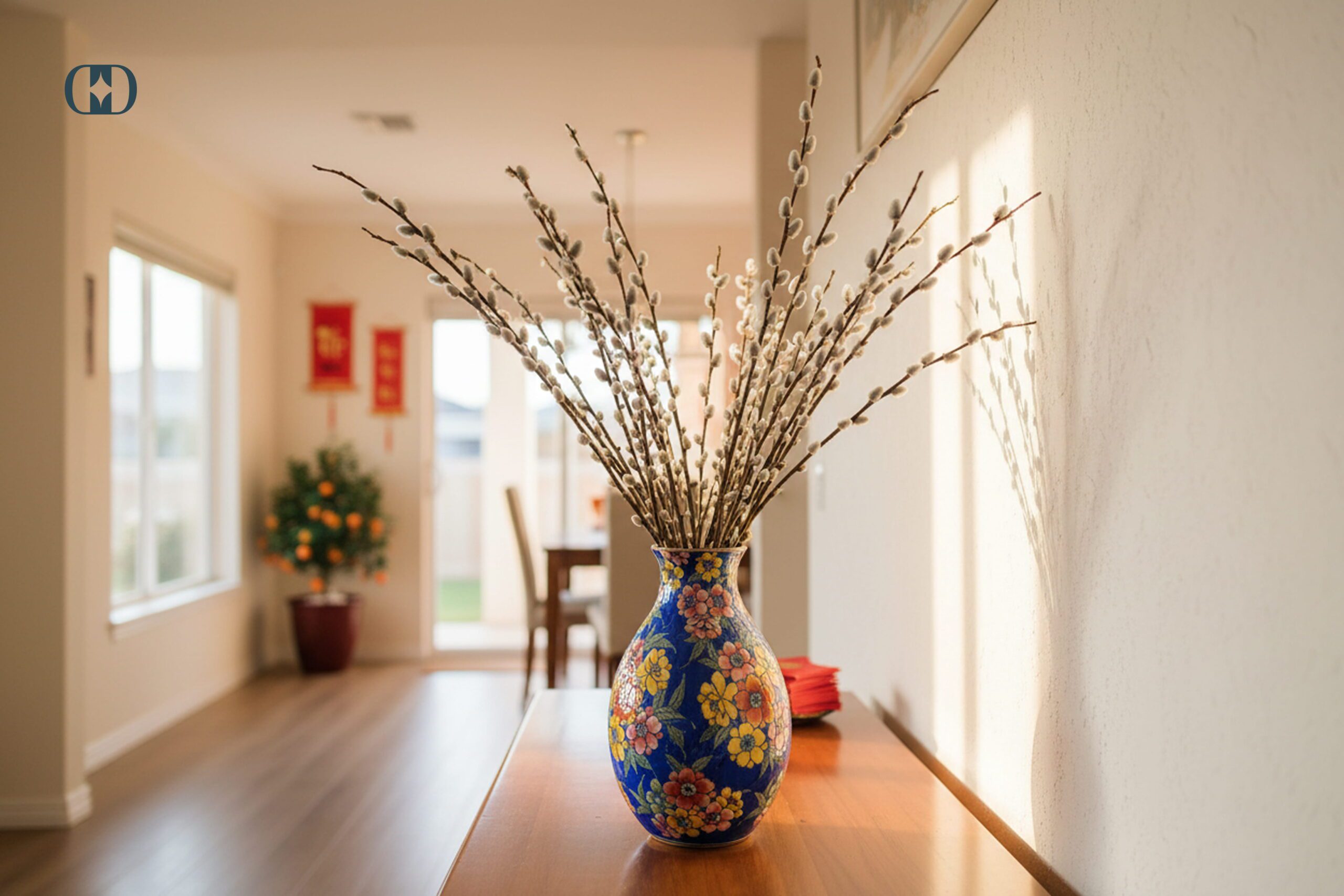 bình cắm hoa tầm xuân