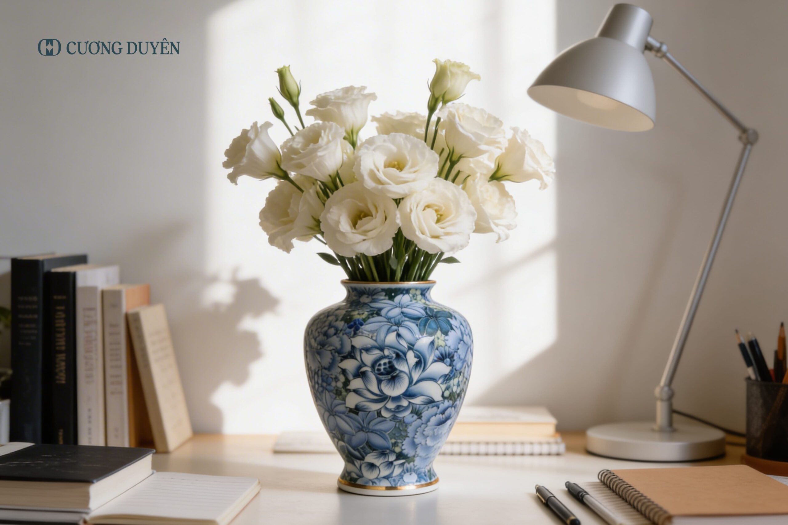 hoa cát tường cắm bình