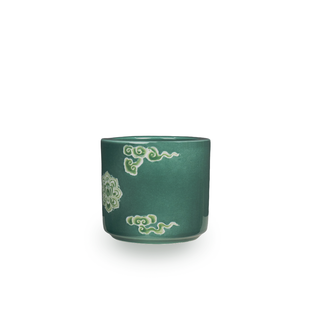 Bát hương miệng bằng 18 Khắc Lam Chạm Vân Ngọc Vân Liên - Image 5