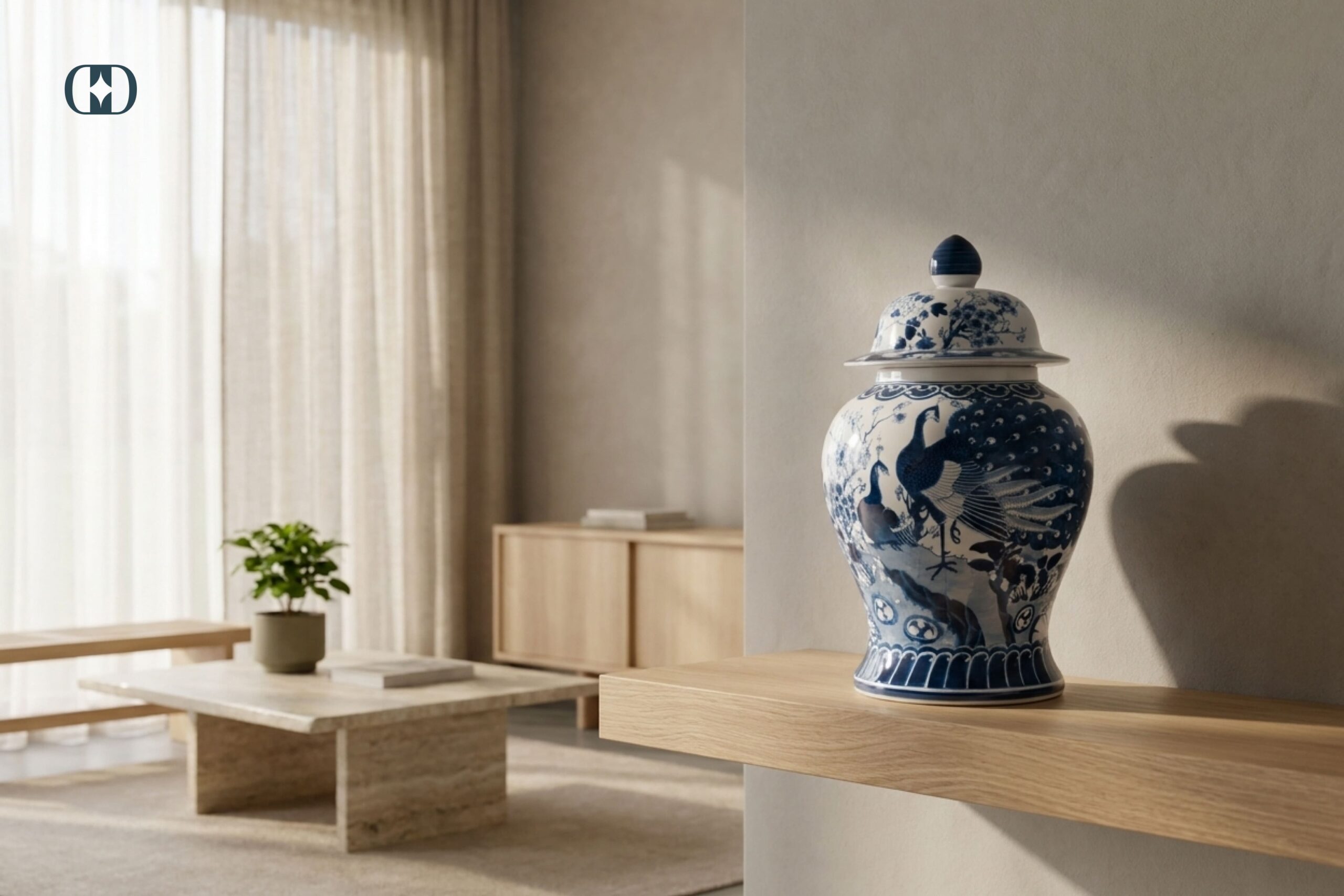 Gốm sứ chim công cao cấp