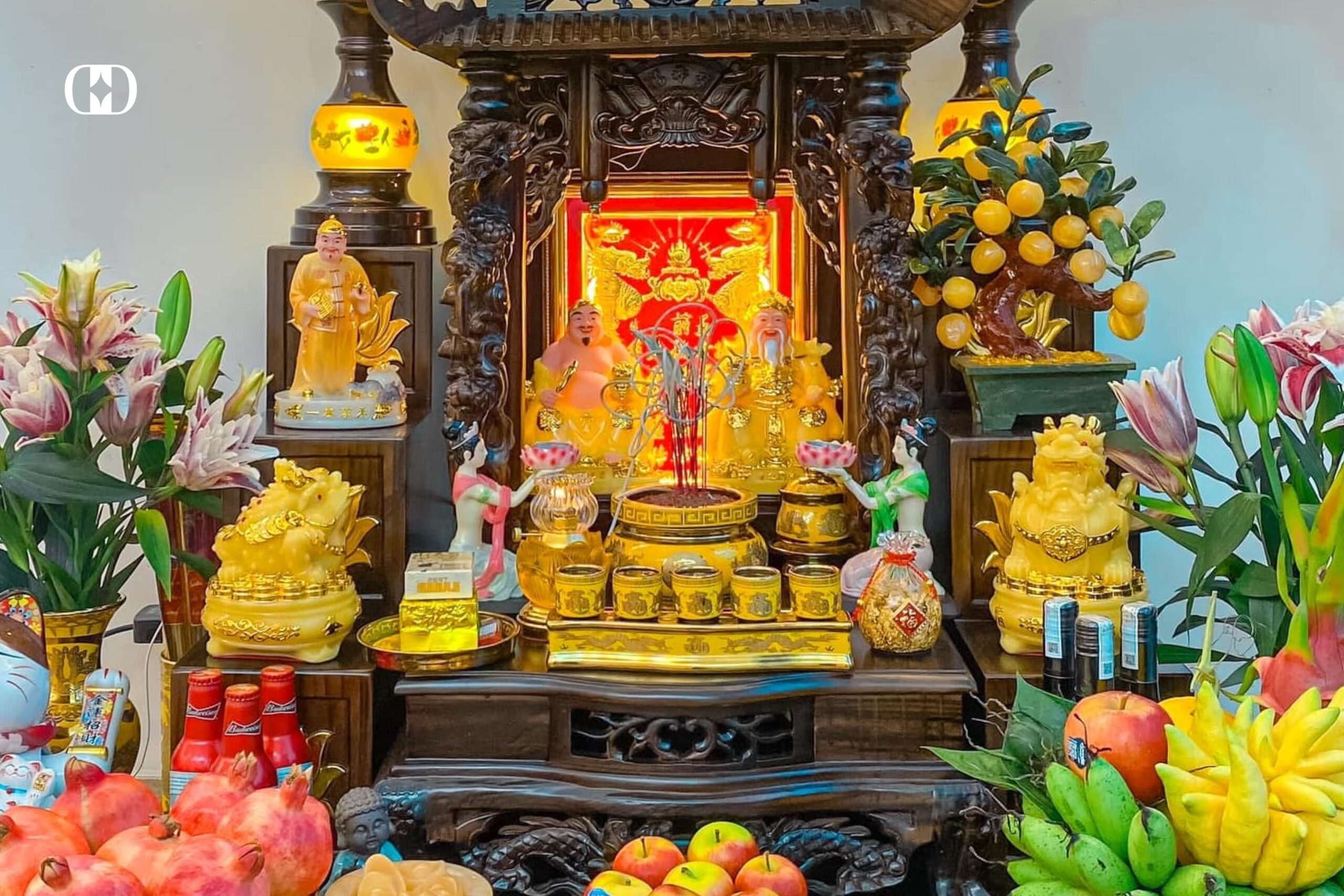 Hướng đặt bàn thờ phù hợp cho gia chủ mệnh Kim