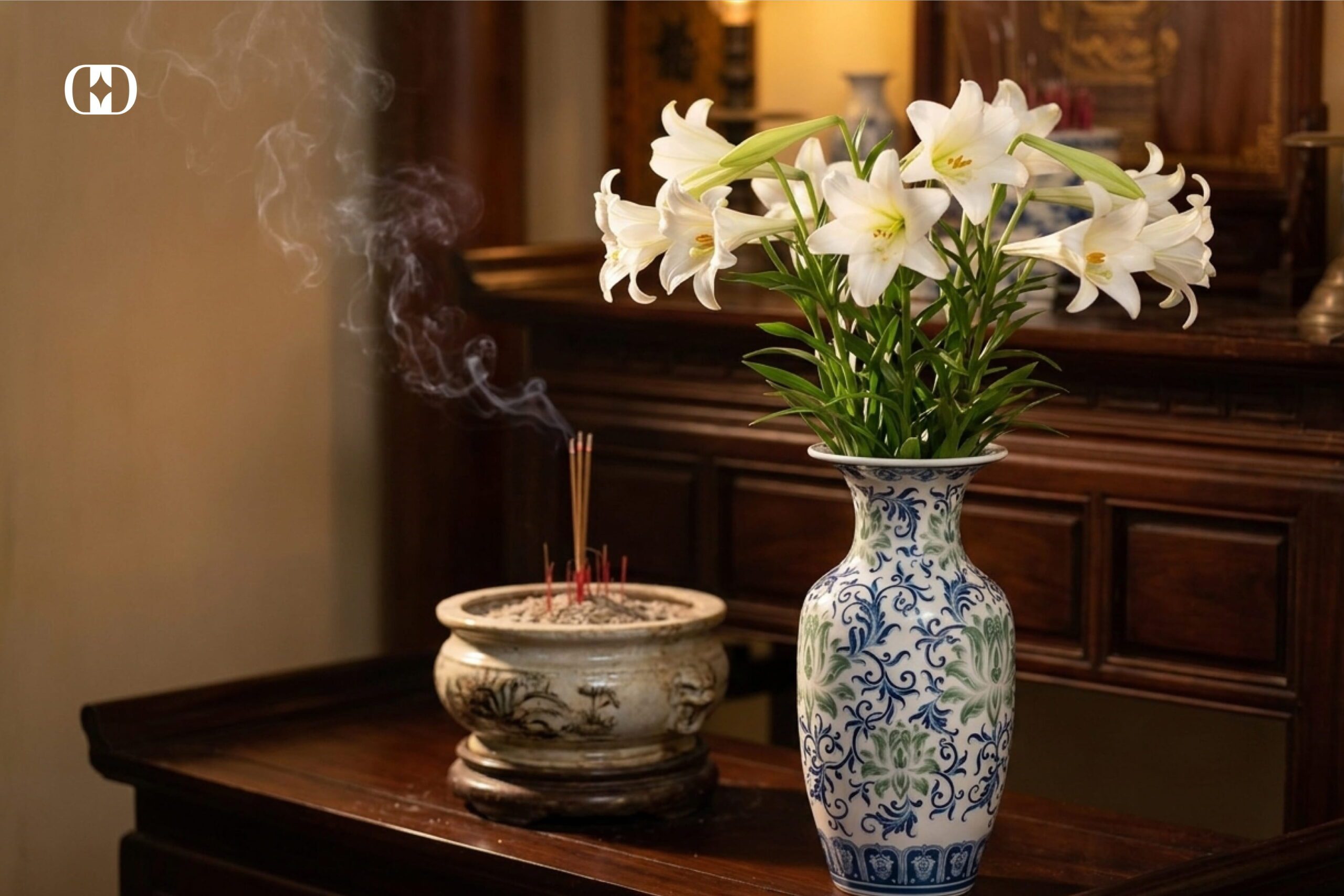 hoa loa kèn có thắp hương được không​