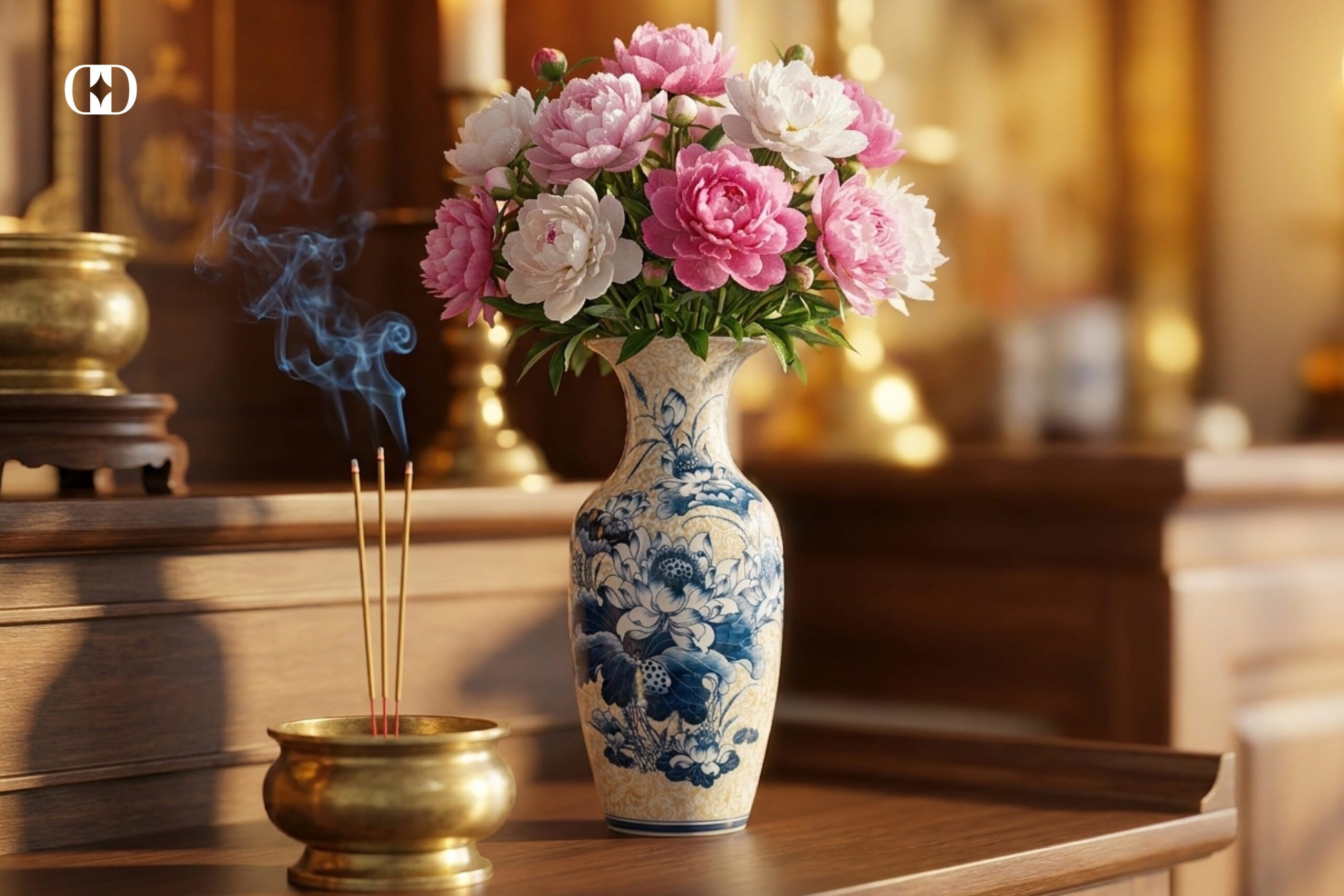 Tuổi hợp hoa mẫu đơn khi đặt gần bàn thờ