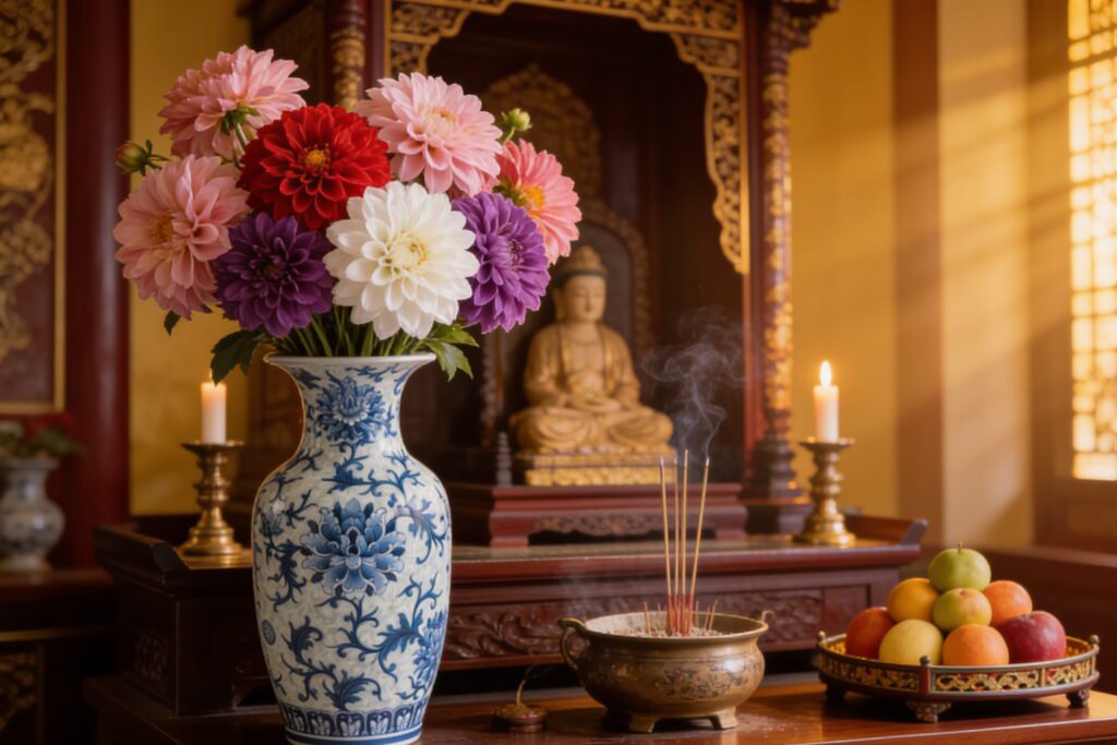 hoa thược dược có thắp hương được không​