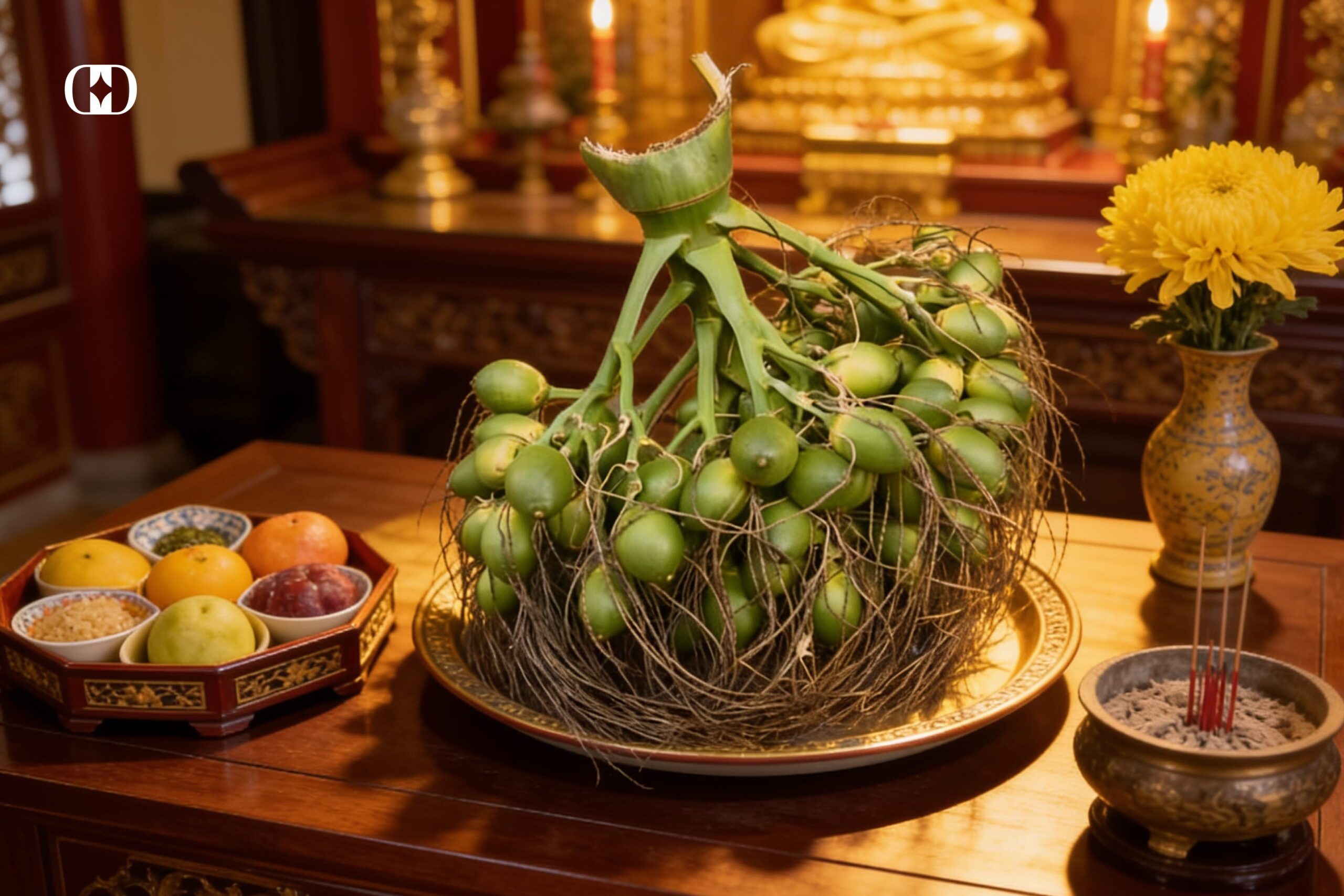 thắp hương cau lại buồng