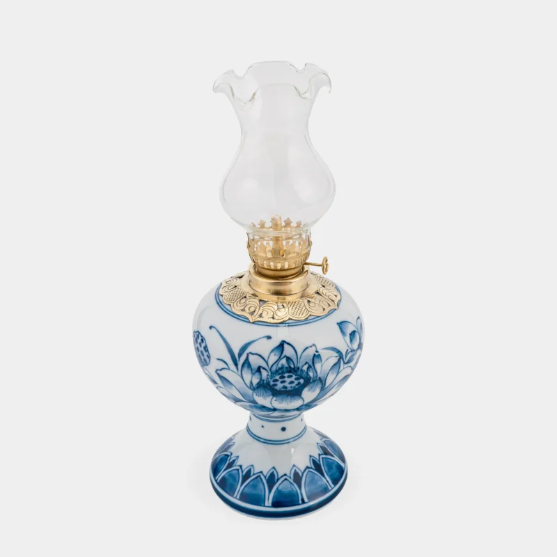 Đèn eo thờ gốm sứ sen