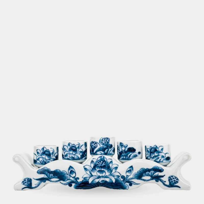 Kỷ ngai 5 thờ gốm sứ sen