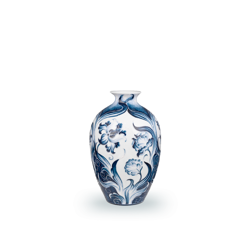 Bình thiên kim S1 Lam Huế Hoa Diên Vĩ - 1