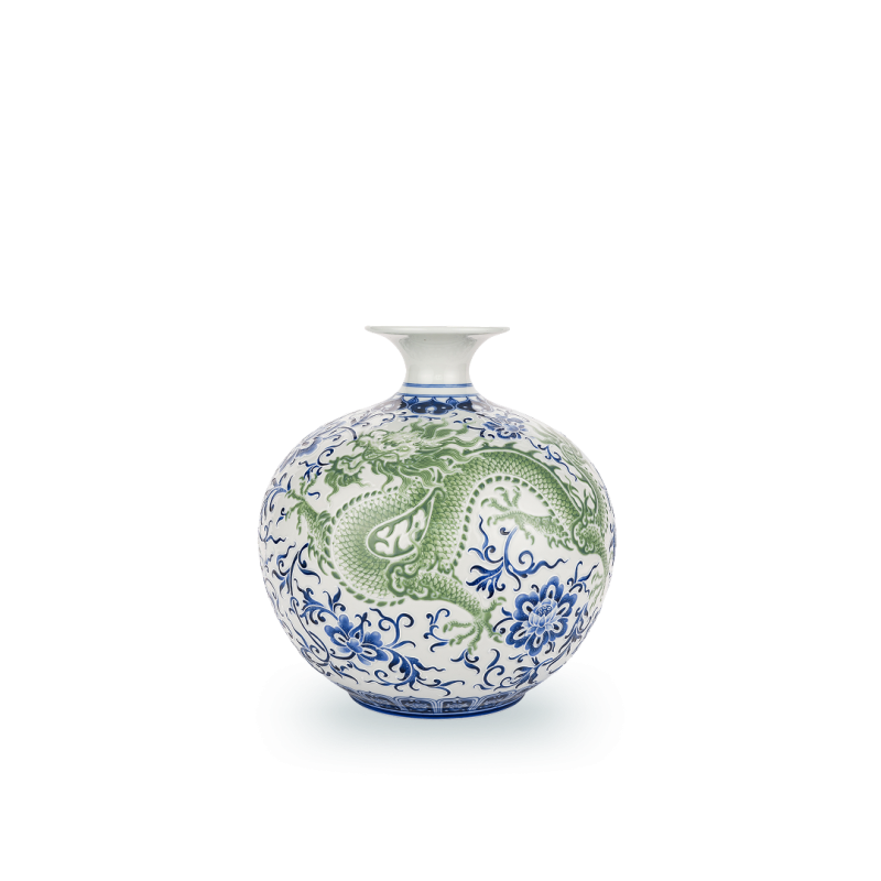 Bình tụ khí S2 Băng Thanh Ngọc Khiết - Rồng hoa dây - 1