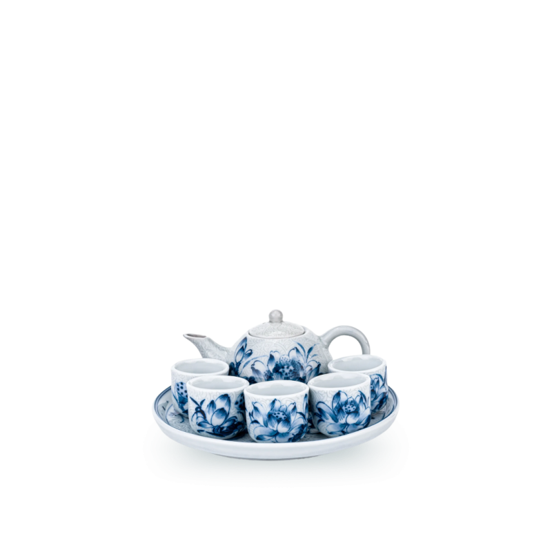 Bộ trà thờ DGTH Bạch Vân Sen Bạch Ngọc - 1
