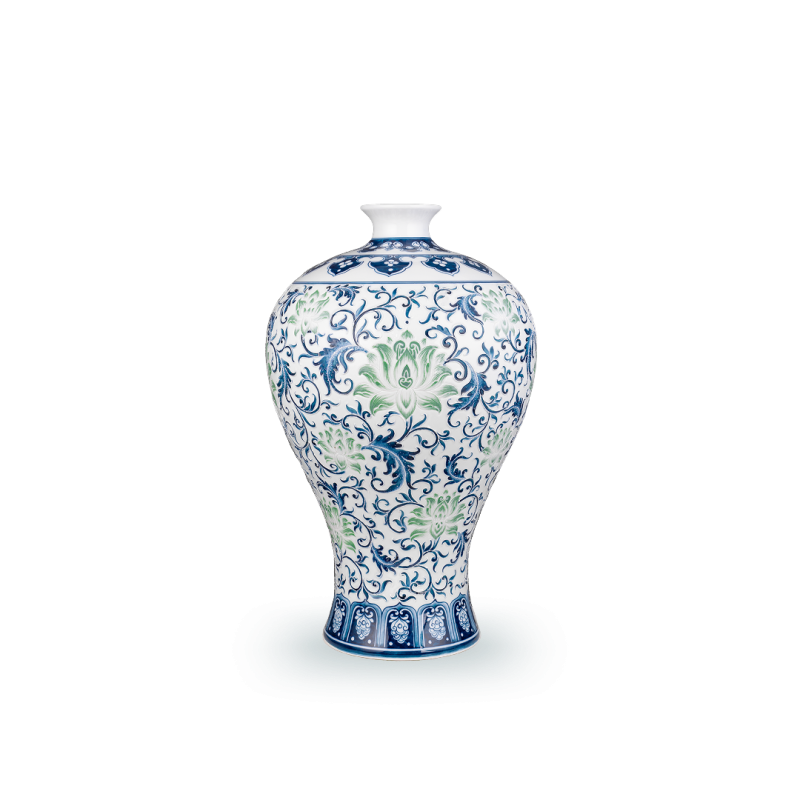 Mai bình S1 Lam Huế Hoa dây băng thanh ngọc khiết - 1