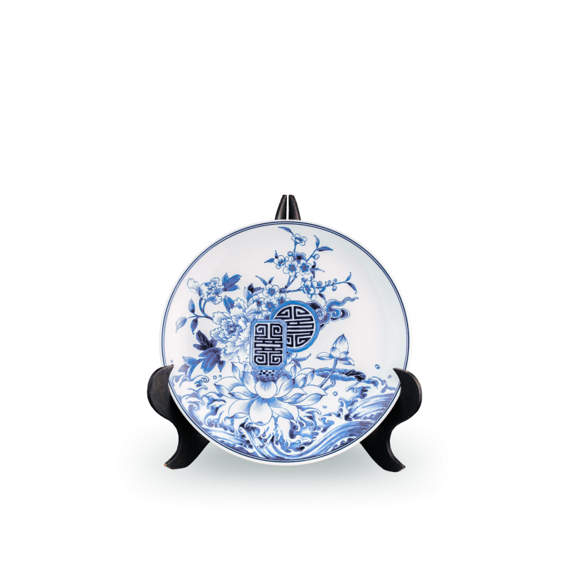 Mâm bồng 30 Lam Huế Tứ Quý Trường Thọ - 1